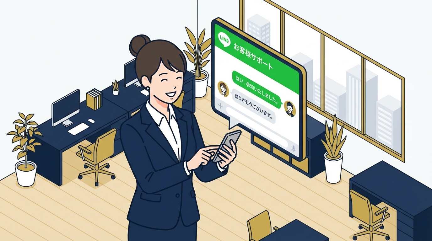 業務改善についてサモテクに相談している経営者のイメージ