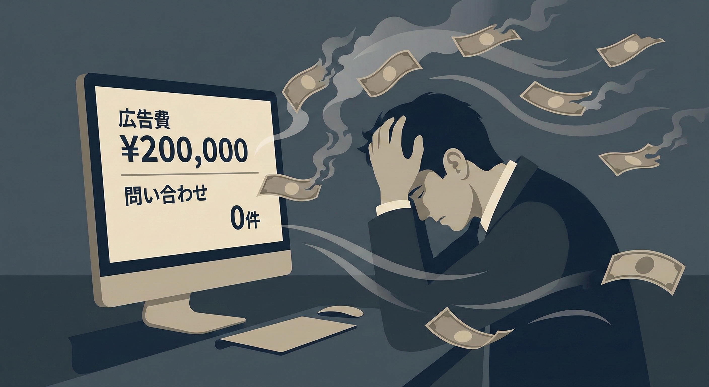 広告費が消えていくイメージ