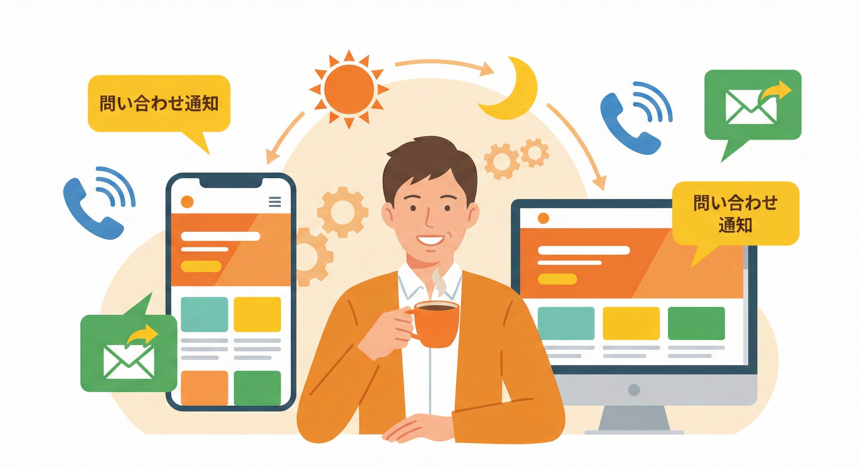 24時間365日問い合わせが来るサイトのイメージ