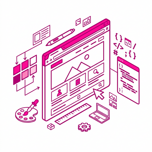 Web制作サービスのイラスト