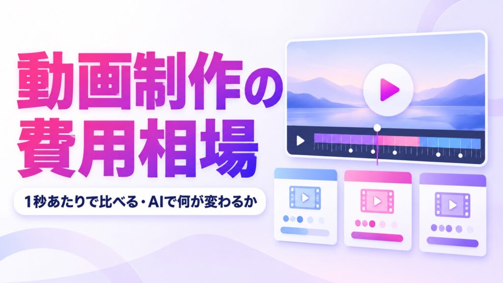 動画制作の費用相場を種類別に整理し、AIで何が変わるかを解説する記事のアイキャッチ