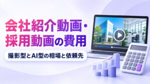 会社紹介動画と採用動画の制作費用と依頼先を解説する記事のアイキャッチ