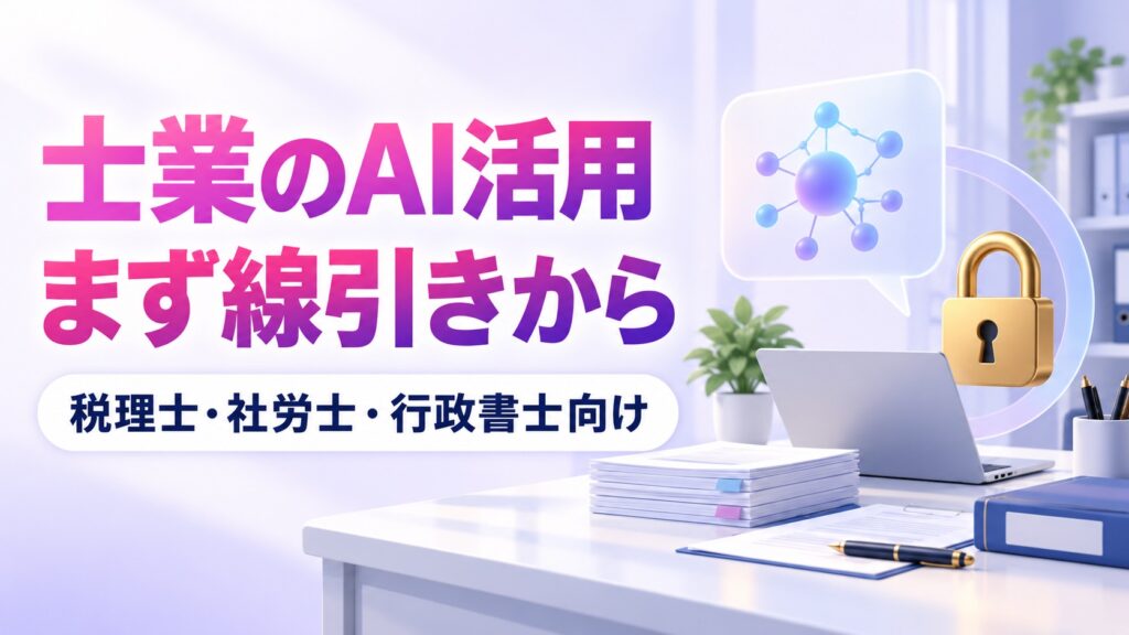 士業事務所がAI活用を始める順番を示すアイキャッチ